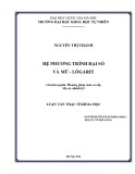 Luận văn Thạc sĩ Khoa học: Hệ phương trình đại số và mũ - lôgarit phương trình
