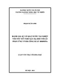 Luận văn Thạc sĩ Khoa học: Đánh giá sự cố mất nước tải nhiệt với vết nứt nhỏ xảy ra đối với lò phản ứng VVER công suất 1000MWE