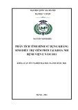 Khóa luận tốt nghiệp: Phân tích tình hình sử dụng kháng sinh điều trị viêm phổi tại Khoa Nhi Bệnh viện E năm 2021