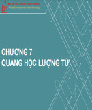 Bài giảng Vật lý 3: Chương 7 - Quang học lượng tử