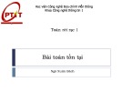 Bài giảng Toán rời rạc 1: Bài toán tồn tại - Ngô Xuân Bách