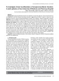 To investigate clinical manifestations of temporomandibular disorders in adult patients at Hue University of Medicine and Pharmacy Hospital