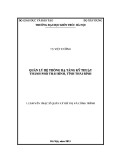 Luận văn Thạc sĩ Quản lý đô thị và công trình: Quản lý hệ thống hạ tầng kỹ thuật thành phố Thái Bình, tỉnh Thái Bình