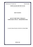 Luận văn Thạc sĩ Quản lý đô thị và công trình: Quản lý kiến trúc cảnh quan nghĩa trang Yên Kỳ - Thành phố Hà Nội