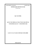 Luận văn Thạc sĩ Quản lý đô thị và công trình: Quản lý hệ thống hạ tầng kỹ thuật khu đô thị "Thành phố giao lưu" - thành phố Hà Nội