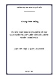 Luận văn Thạc sĩ  Quản lý kinh tế: Tổ chức thực thi Chương trình hỗ trợ giam nghèo nhanh và bền vững của chính quyền tỉnh Lào Cai