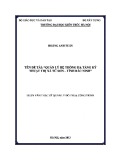 Luận văn Thạc sĩ Quản lý đô thị và công trình: Quản lý hệ thống hạ tầng kỹ thuật thị xã Từ Sơn - tỉnh Bắc Ninh