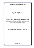 Luận văn Thạc sĩ  Quản lý kinh tế: Tổ chức thực thi chương trình mục tiêu quốc gia về xây dựng nông thôn mới của chính quyền tỉnh Bắc Ninh