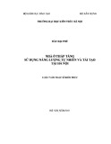 Luận văn Thạc sĩ Kiến trúc: Nhà ở thấp tầng sử dụng năng lượng tự nhiên và tái tạo tại Hà Nội