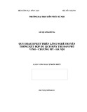 Luận văn Thạc sĩ Kiến trúc: Quy hoạch phát triển làng nghề truyền thống kết hợp du lịch mây tre đan Phú Vinh – Chương Mỹ - Hà Nội