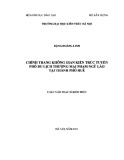 Luận văn Thạc sĩ Kiến trúc: Chỉnh trang không gian kiến trúc tuyến phố du lịch thương mại Phạm Ngũ Lão tại thành phố Huế