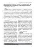 Quantitative determination of carvedilol in human plasma by highperformance liquid chromatography using fluorescence detection