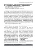 Clinical feature and risk factors associated with sensorineural hearing loss in children at the Children’s Hospital 1: A preliminary study