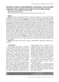 Evaluation of plasma malondialdehyde concentration and kynurenine/ tryptophan ratio in patients with stage 3-4 chronic kidney disease