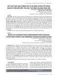 Kết quả nạo hạch rộng rãi ở các bệnh nhân cắt bàng quang toàn bộ điều trị ung thư bàng quang xâm lấn