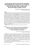 Giá trị dự báo huyết khối tiểu nhĩ trái bằng thang điểm CHADS2, CHADS2-VAS các thông số siêu âm tim thành ngực ở bệnh nhân rung nhĩ không có bệnh van tim