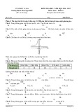 Đề thi học kì 1 môn Toán lớp 12 năm 2024-2025 - Trường THPT Phan Ngọc Hiển, Cà Mau