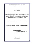 Luận văn Thạc sĩ  Quản lý kinh tế: Tổ chức thực hiện đề án giảm thiểu tảo hôn trong vùng dân tộc thiểu số trên địa bàn huyện Mường Chà, tỉnh Điện Biên