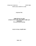 Luận văn Thạc sĩ Kiến trúc: Thiết kế nhà ở xã hội sử dụng năng lượng tiết kiệm và hiệu quả tại Hà Nội (theo quan điểm thiết kế thụ động)