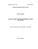 Luận văn Thạc sĩ Quản lý đô thị và công trình: Quản lý chất thải rắn sinh hoạt tại thị xã Từ Sơn