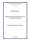 Luận văn Thạc sĩ  Quản lý kinh tế: Thanh tra chi ngân sách nhà nước cấp xã của Thanh tra huyện Sapa