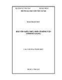 Luận văn Thạc sĩ Kiến trúc: Bảo tồn kiến trúc phố cổ Đồng Văn tỉnh Hà Giang