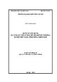 Luận văn Thạc sĩ Quản lý đô thị và công trình: Quản lý xây dựng hạ tầng kỹ thuật khu đô thị mới Mỹ Thượng, huyện Phú Vang, tỉnh Thừa Thiên Huế