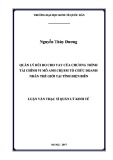 Luận văn Thạc sĩ  Quản lý kinh tế: Quản lý rủi ro cho vay của Chương trình tài chính vi mô anh chị em tổ chức doanh nhân thế giới tại tỉnh Điện Biên