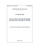 Luận văn Thạc sĩ Quản lý đô thị và công trình: Quản lý thoát nước Khu đô thị mới Bắc quốc lộ 32 - Hoài Đức, Tp. Hà Nội