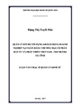 Luận văn Thạc sĩ Quản lý kinh tế: Quản lý rủi ro tín dụng khách hàng doanh nghiệp tại Ngân hàng thương mại cổ phần đầu tư và phát triển Việt Nam - chi nhánh Hà Tĩnh