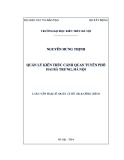 Luận văn Thạc sĩ Quản lý đô thị và công trình: Quản lý kiến trúc cảnh quan tuyến phố Hai Bà Trưng, Hà Nội