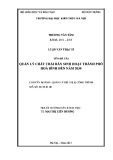 Luận văn Thạc sĩ Quản lý đô thị và công trình: Quản lý chất thải rắn thành phố Hoà Bình