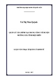 Luận văn Thạc sĩ  Quản lý kinh tế: Quản lý tài chính tại Trung tâm Y tế Huyện Mường Chà Tỉnh Điện Biên