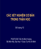 Bài giảng Các xét nghiệm cơ bản trong thận học - PGS.TS.BS. Trần Thị Bích Hương