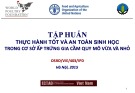 Tài liệu Tập huấn Thực hành tốt an toàn sinh học trong cơ sở ấp trứng gia cầm quy mô vừa và nhỏ