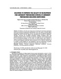 Solutions to improve the quality of recruitment for university preparation systems at university preparation education institutions