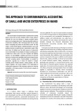 The approach to environmental accounting of small and micro enterprises in Hanoi