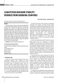 Climate risk and bank stability: Evidence from emerging countries