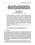 Quản lí hoạt động giáo dục trải nghiệm theo hướng phát huy giá trị truyền thống cho học sinh tiểu học quận Ba Đình, thành phố Hà Nội