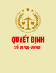 Quyết định số 01/QĐ-UBND (Tỉnh Hưng Yên)