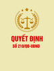 Quyết định số 210/QĐ-UBND (Thành phố Hà Nội)