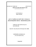 Luận văn Thạc sĩ Quản lý đô thị và công trình: Quản lý không gian kiến trúc cảnh quan Khu đô thị Hùng Thắng - thành phố Hạ Long