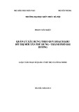 Luận văn Thạc sĩ Quản lý đô thị và công trình: Quản lý xây dựng theo Quy hoạch khu đô thị mới Tân Phú Hưng - Thành phố Hải Dương