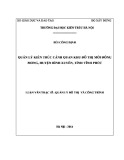 Luận văn Thạc sĩ Quản lý đô thị và công trình: Quản lý không gian kiến trúc cảnh quan khu đô thị mới Đồng Mong, huyện Bình Xuyên, tỉnh Vĩnh Phúc