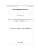 Luận văn Thạc sĩ Quản lý đô thị và công trình: Quân lý xây dựng theo quy hoạch khu đô thị mới Quế Võ tỉnh Bắc Ninh