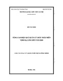 Luận văn Thạc sĩ Quản lý đô thị và công trình: Nâng cao hiệu quả quản lý chất thải trên Vịnh Hạ Long