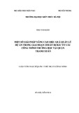 Luận văn Thạc sĩ Quản lý đô thị và công trình: Một số giải pháp nâng cao hiệu quả quản lý dự án trong giai đoạn chuẩn bị đầu tư các công trình trường học tại quận Thanh Xuân