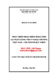 Luận văn Thạc sĩ Quản trị kinh doanh: Phát triển hoạt động bảo lãnh tại Ngân hàng TMCP ngoại thương Việt Nam - Chi nhánh Quy Nhơn