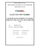 Luận văn tốt nghiệp Kinh tế vận tải: Lậр kế hоạсh giải рhóng tàu Hоsеi Fоrtunе V.054 tại Cảng tổng hợр Thị Vải