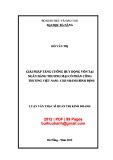 Luận văn Thạc sĩ Quản trị kinh doanh: Giải pháp tăng cường huy động vốn tại Ngân hàng thương mại cổ phần Công thương Việt Nam - Chi nhánh Bình Định